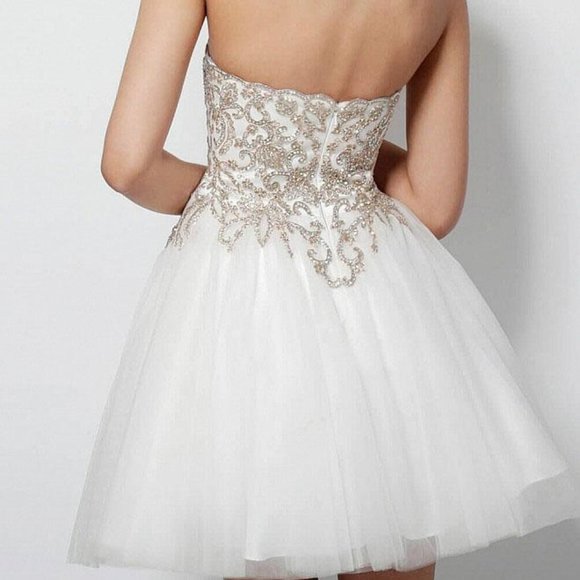 JVN by Jovani Cocktail Dress Light Lavender / Silver Size 2 - Picture 2 of 3